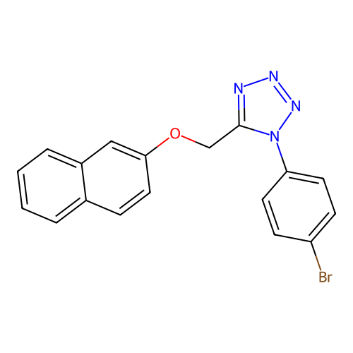 1-(4-bromophenyl)-5-[(naphthalen-2-yloxy)methyl]-1H-tetrazole structure