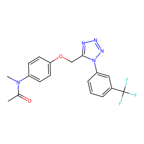 N-methyl-N-[4-({1-[3-(trifluoromethyl)phenyl]-1H-tetrazol-5-yl}methoxy)phenyl]acetamide structure