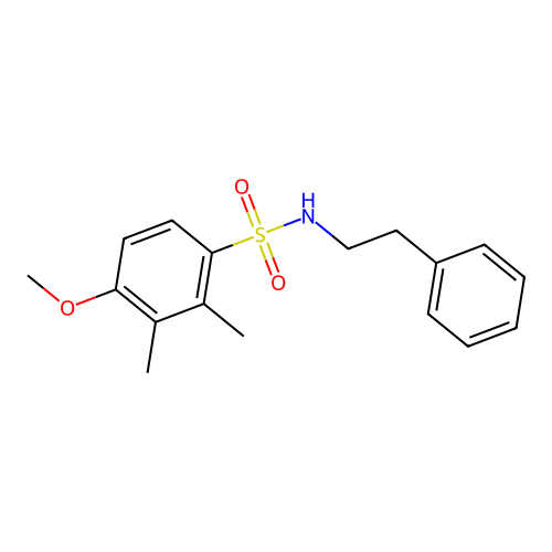 4-methoxy-2,3-dimethyl-N-phenethylbenzenesulfonamide structure