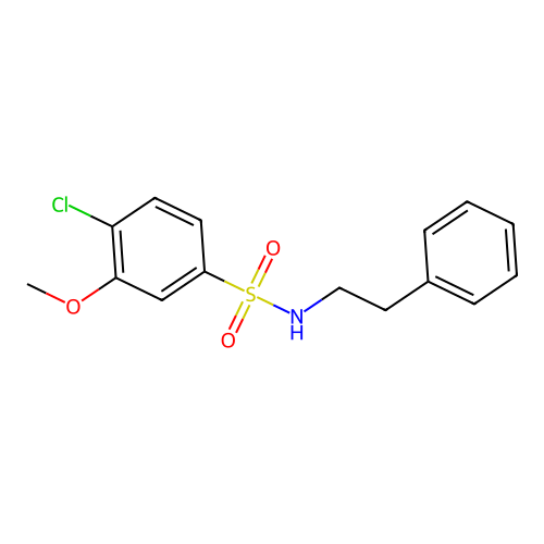 4-chloro-3-methoxy-N-phenethylbenzenesulfonamide structure