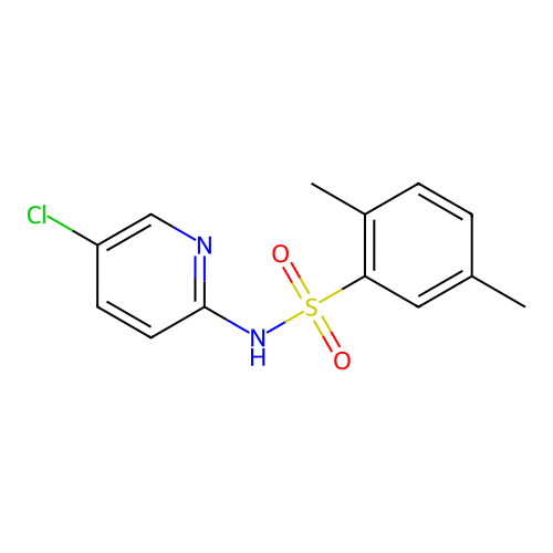 N-(5-chloropyridin-2-yl)-2,5-dimethylbenzenesulfonamide structure