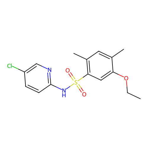 N-(5-chloropyridin-2-yl)-5-ethoxy-2,4-dimethylbenzenesulfonamide structure