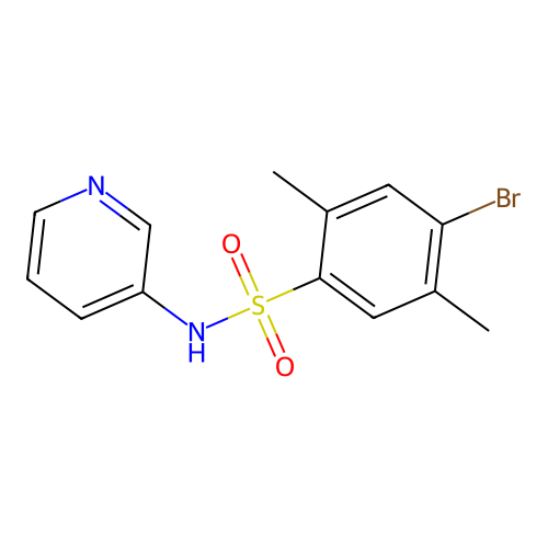 4-bromo-2,5-dimethyl-N-pyridin-3-ylbenzenesulfonamide structure