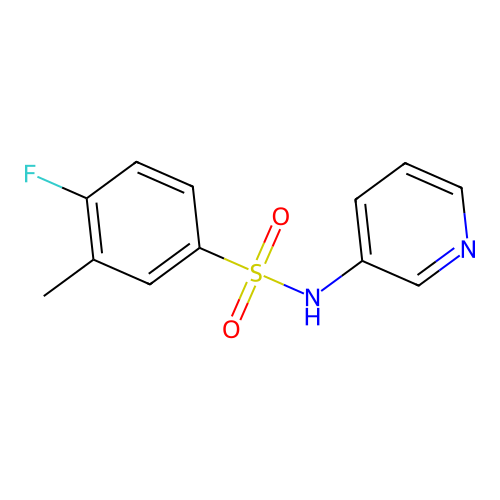 4-fluoro-3-methyl-N-pyridin-3-ylbenzenesulfonamide structure