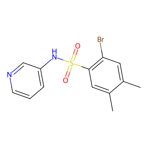 2-bromo-4,5-dimethyl-N-pyridin-3-ylbenzenesulfonamide structure