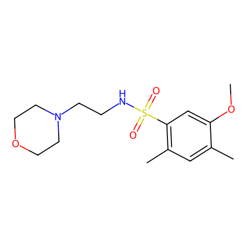 5-methoxy-2,4-dimethyl-N-(2-morpholin-4-ylethyl)benzenesulfonamide structure