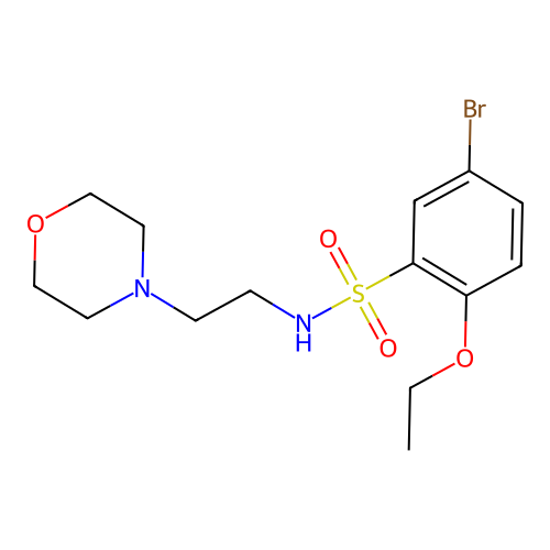 5-bromo-2-ethoxy-N-(2-morpholinoethyl)benzenesulfonamide structure
