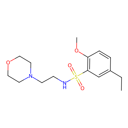 5-ethyl-2-methoxy-N-(2-morpholin-4-ylethyl)benzenesulfonamide structure