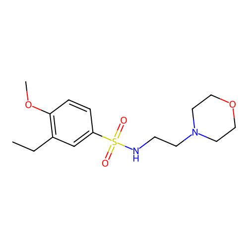 3-ethyl-4-methoxy-N-(2-morpholin-4-ylethyl)benzenesulfonamide structure