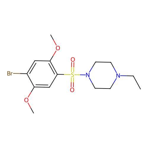 1-[(4-Bromo-2,5-dimethoxyphenyl)sulfonyl]-4-ethylpiperazine structure