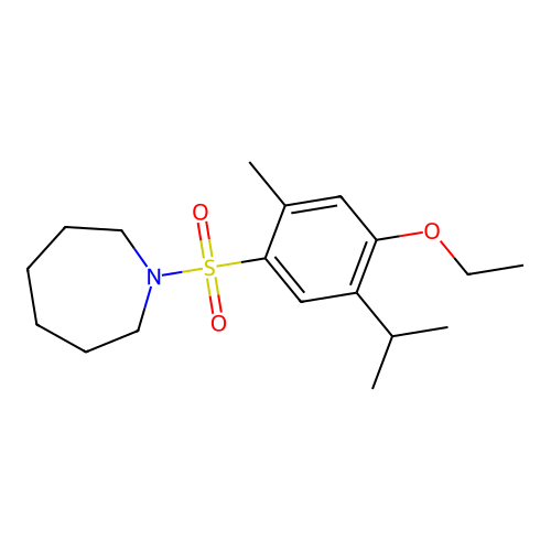 1-((4-Ethoxy-5-isopropyl-2-methylphenyl)sulfonyl)azepane structure