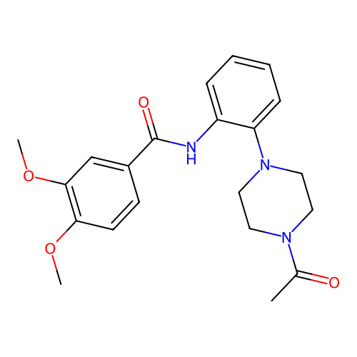 N-[2-(4-acetylpiperazin-1-yl)phenyl]-3,4-dimethoxybenzamide structure