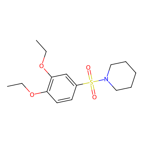 1-(3,4-Diethoxyphenyl)sulfonylpiperidine structure