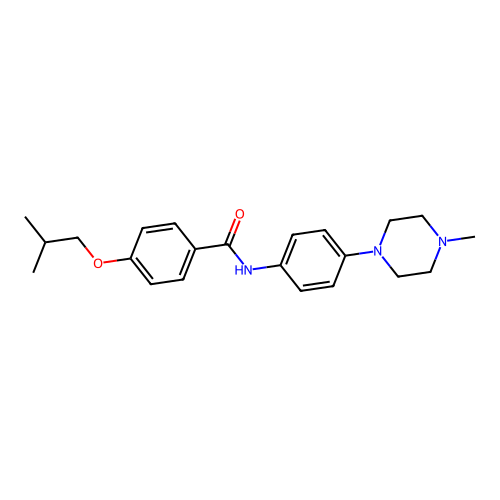 N-[4-(4-methylpiperazin-1-yl)phenyl]-4-(2-methylpropoxy)benzamide structure