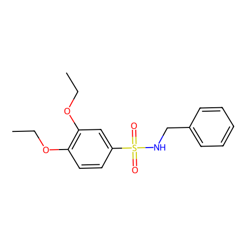 N-benzyl-3,4-diethoxybenzenesulfonamide structure