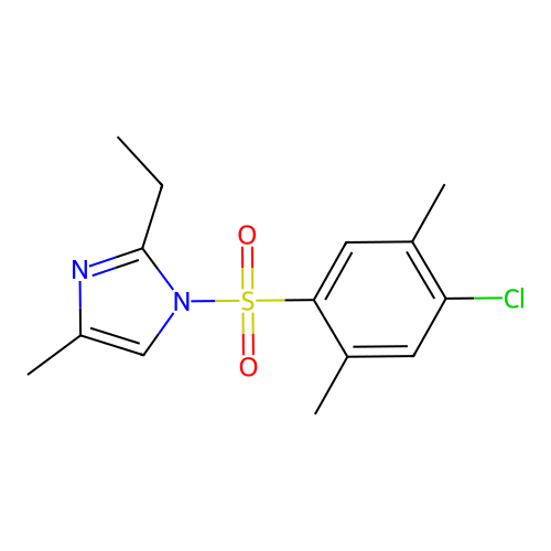 1-(4-Chloro-2,5-dimethylphenyl)sulfonyl-2-ethyl-4-methylimidazole structure