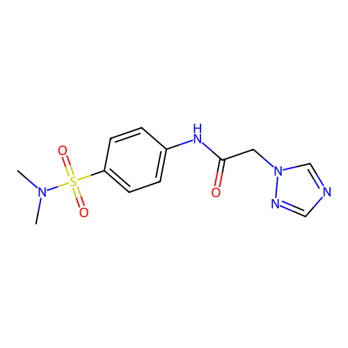 N-[4-(dimethylsulfamoyl)phenyl]-2-(1H-1,2,4-triazol-1-yl)acetamide structure