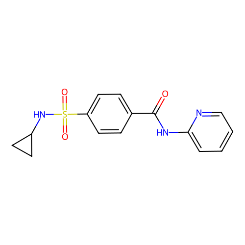 4-(cyclopropylsulfamoyl)-N-pyridin-2-ylbenzamide structure