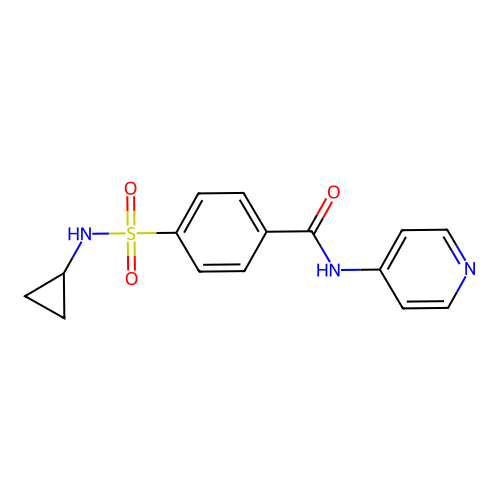 4-(cyclopropylsulfamoyl)-N-pyridin-4-ylbenzamide structure