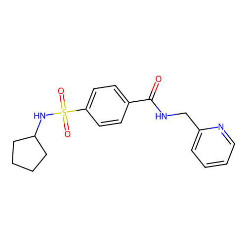 4-(N-cyclopentylsulfamoyl)-N-(pyridin-2-ylmethyl)benzamide structure