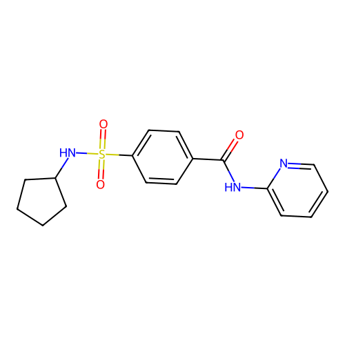 4-(cyclopentylsulfamoyl)-N-pyridin-2-ylbenzamide structure