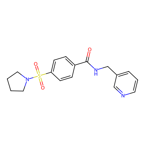 N-(pyridin-3-ylmethyl)-4-pyrrolidin-1-ylsulfonylbenzamide structure