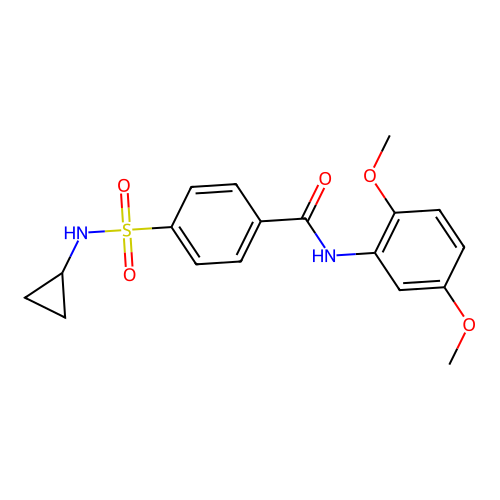 4-(cyclopropylsulfamoyl)-N-(2,5-dimethoxyphenyl)benzamide structure