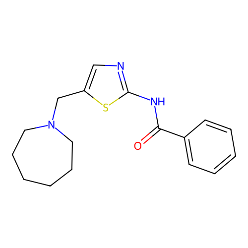 N-[5-(azepan-1-ylmethyl)-1,3-thiazol-2-yl]benzamide structure