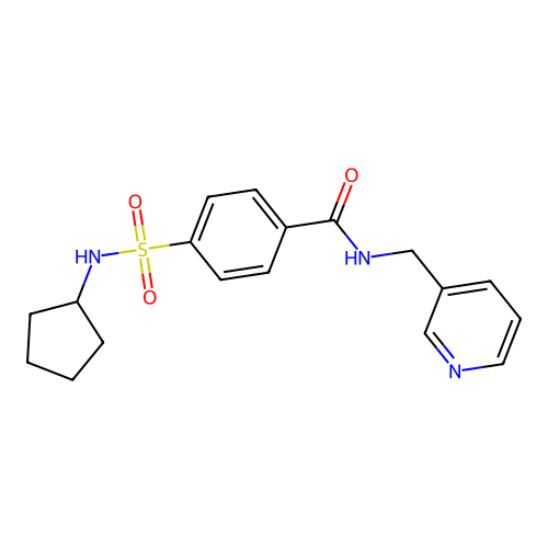 4-(cyclopentylsulfamoyl)-N-(pyridin-3-ylmethyl)benzamide structure