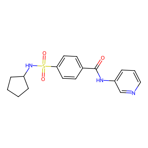 4-(cyclopentylsulfamoyl)-N-pyridin-3-ylbenzamide structure