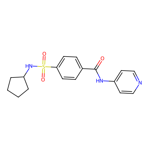 4-(cyclopentylsulfamoyl)-N-pyridin-4-ylbenzamide structure