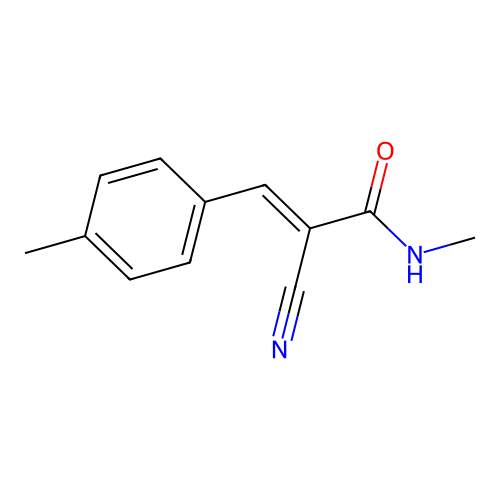 2-cyano-N-methyl-3-(4-methylphenyl)prop-2-enamide structure
