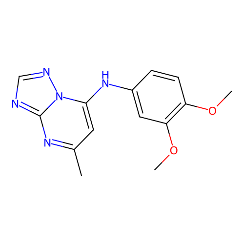 N-(3,4-dimethoxyphenyl)-5-methyl-[1,2,4]triazolo[1,5-a]pyrimidin-7-amine structure