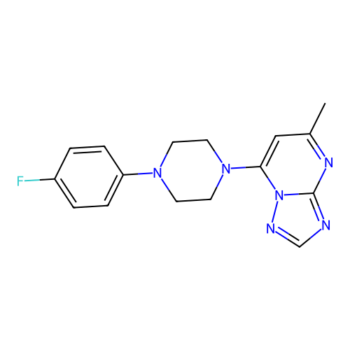 7-[4-(4-Fluorophenyl)piperazin-1-yl]-5-methyl-[1,2,4]triazolo[1,5-a]pyrimidine structure