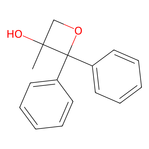 3-Methyl-2,2-diphenyloxetan-3-ol structure