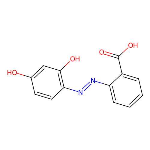 2-[2-(2-Hydroxy-4-oxocyclohexa-2,5-dien-1-ylidene)hydrazinyl]benzoic acid structure