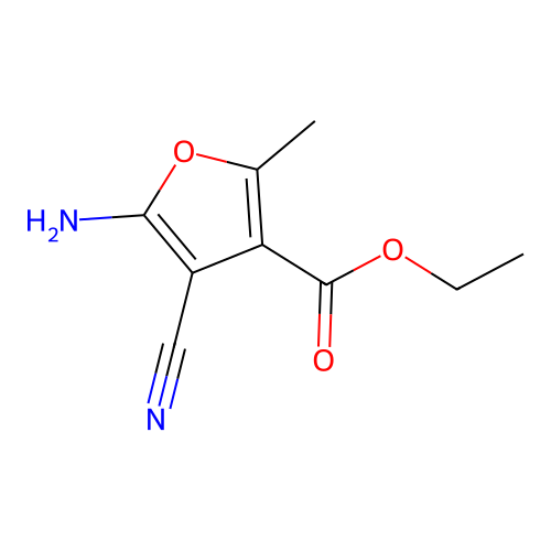 Ethyl 5-amino-4-cyano-2-methylfuran-3-carboxylate structure