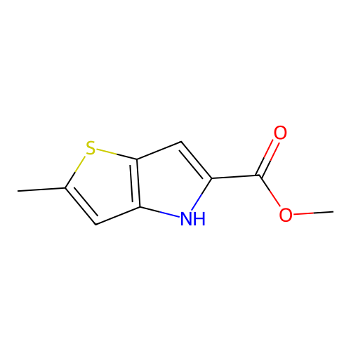 methyl 2-methyl-4H-thieno[3,2-b]pyrrole-5-carboxylate structure