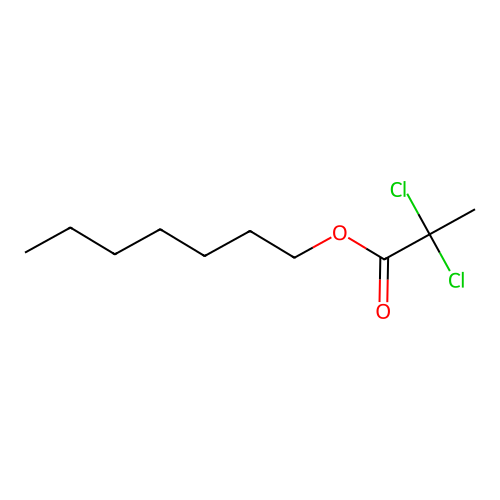 Propanoic acid, 2,2-dichloro-, heptyl ester structure