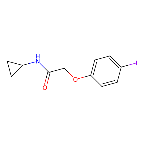 N-cyclopropyl-2-(4-iodophenoxy)acetamide structure