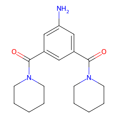 [3,5-Bis(piperidin-1-ylcarbonyl)phenyl]amine structure