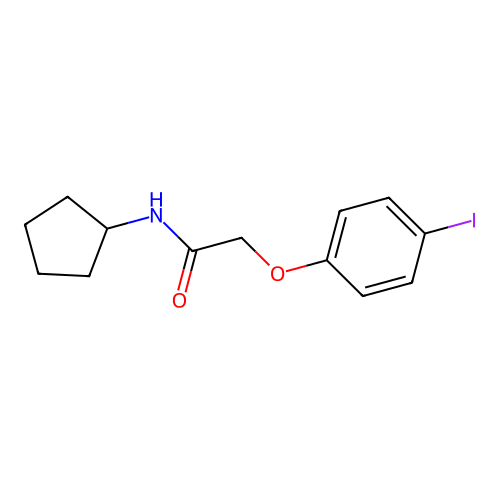 N-cyclopentyl-2-(4-iodophenoxy)acetamide structure