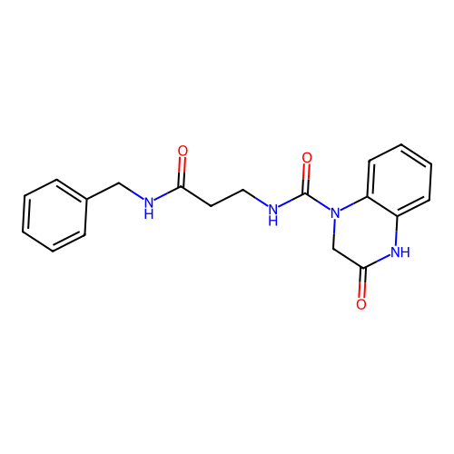 N-[3-(benzylamino)-3-oxopropyl]-3-hydroxyquinoxaline-1(2H)-carboxamide structure