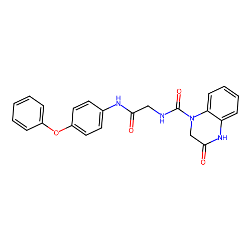 3-hydroxy-N-{2-oxo-2-[(4-phenoxyphenyl)amino]ethyl}quinoxaline-1(2H)-carboxamide structure