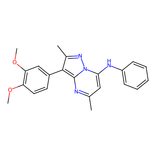 3-(3,4-dimethoxyphenyl)-2,5-dimethyl-N-phenylpyrazolo[1,5-a]pyrimidin-7-amine structure