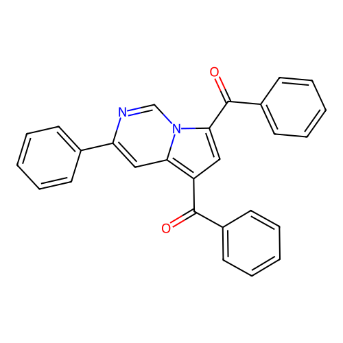 (5-Benzoyl-3-phenylpyrrolo[1,2-c]pyrimidin-7-yl)-phenylmethanone structure