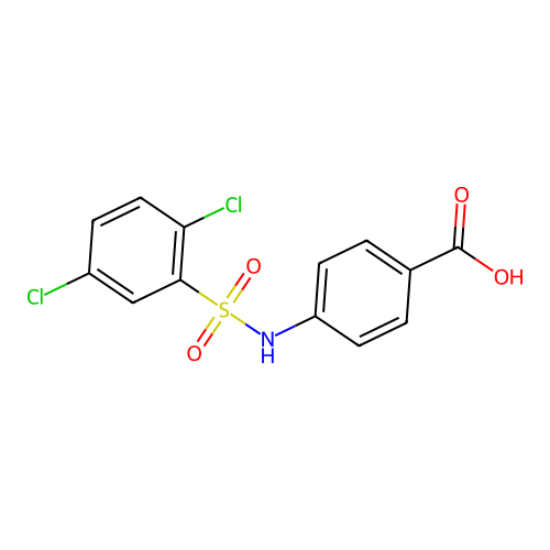4-(2,5-Dichlorobenzenesulfonamido)benzoic acid structure