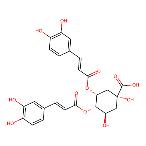 3,4-Dicaffeoylquinic acid structure
