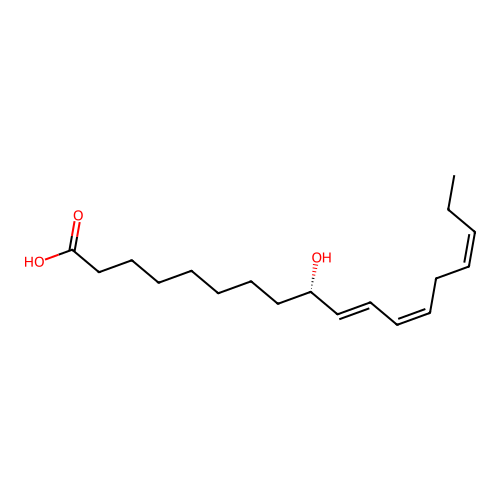 9-Hydroxy-10,12,15-octadecatrienoic acid structure