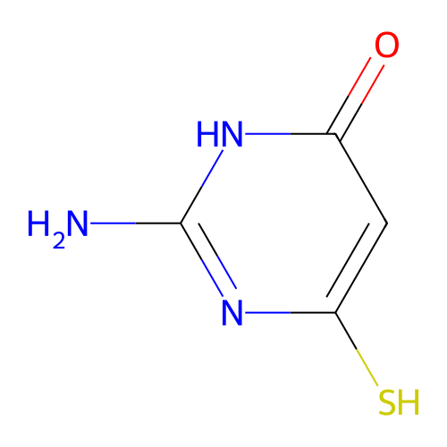 2-Amino-6-sulfanylpyrimidin-4(3H)-one structure